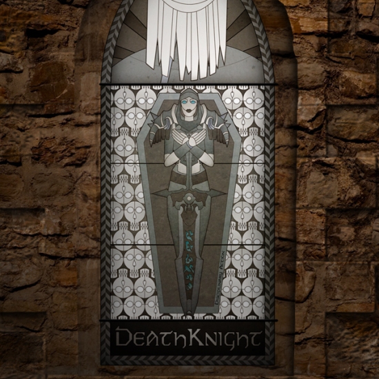 (c) Disciplinary Action - Stained Class: The Death Knight, stained glass