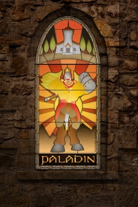 (c) Disciplinary Action - Stained Class: The Paladin, stained glass