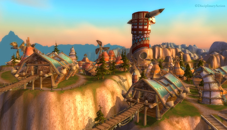 Warcraft: Thunder Bluff Windmills - Still from the Moving Wallpaper (c) Disciplinary Action